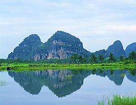 山水剪影圖片