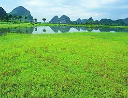 山水剪影圖片
