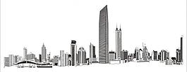 深圳城市建筑剪影圖片