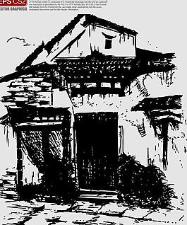 建筑矢量剪影圖片