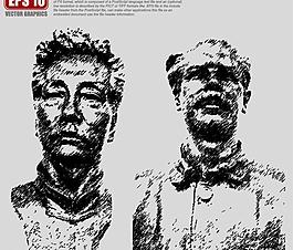 人物矢量剪影圖片