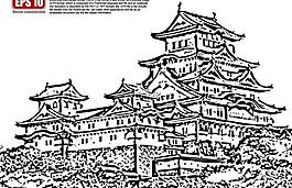 建筑矢量剪影圖片