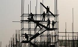 建筑施工剪影图片