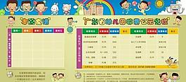 幼兒園收費公示欄圖片