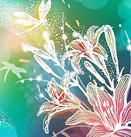 绚丽花纹背景图片