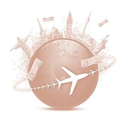 環球旅行主題筆刷圖片