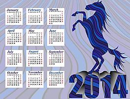 2014年年歷模板圖片