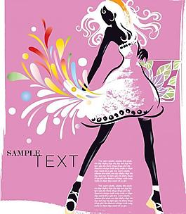 動(dòng)感線條花紋時(shí)尚美女圖片