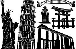 世界著名建筑矢量素材圖片