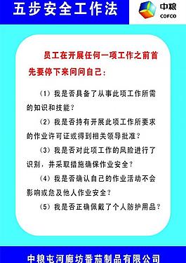 五步安全工作法圖片
