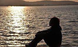 无锡渔夫岛夕阳图片
