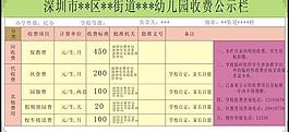 收费栏公告图片