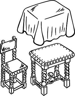 矢量桌椅