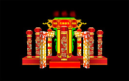 传统龙柱元宵节花灯