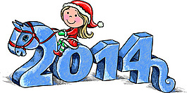 2014年新年海報矢量素材