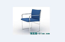 藍(lán)色現(xiàn)代感休閑座椅模型