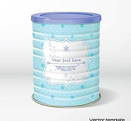 雪花圖案奶粉包裝設(shè)計(jì)圖片