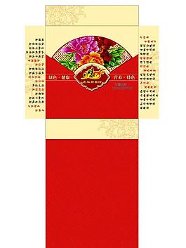 纸抽 牡丹 矢量花纹图片