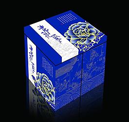 青花禮盒（展開圖）圖片