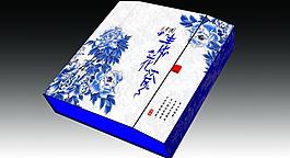 青花禮盒（展開圖）圖片