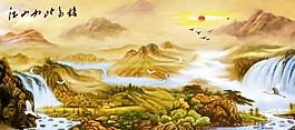 油畫風(fēng)景 江山如此多嬌圖片