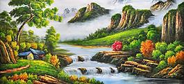 油畫 無(wú)框畫 風(fēng)景 裝飾畫 高清圖片