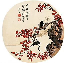 秋澗猿蹤圖片