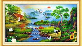中堂画 油画图片