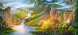 油畫風(fēng)景 裝飾畫 無框畫圖片