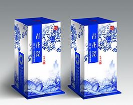 洋河青花瓷酒包裝（平面圖）圖片