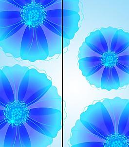 移門藍色花朵圖片