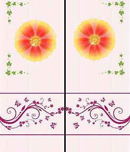 移门花与花纹图片