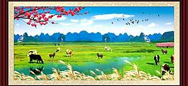 自然風景山水畫圖片