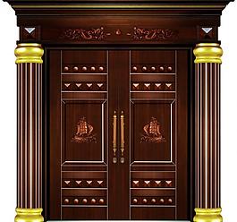 仿銅門圖片