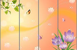 移門夢幻花圖片