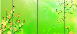 綠色花卉移門圖案圖片