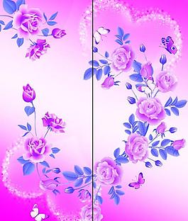 移門玫瑰花圖片