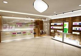 化妝品店面裝飾設計效圖片