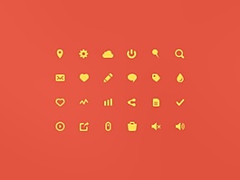 黃色ui小喇叭搜索小圖標(biāo)素材icon