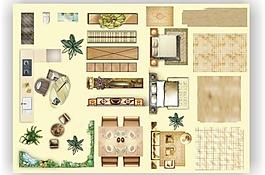 cdr 戶型 家具模板圖片