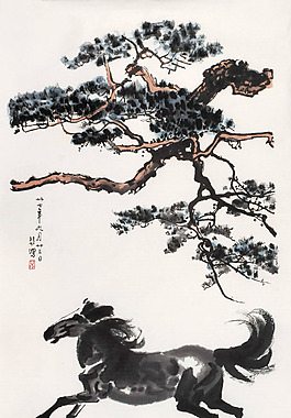 国画 马年素材