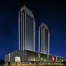 建筑夜景亮化效果圖圖片