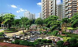 住宅小區(qū)景觀效果圖圖片
