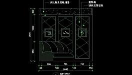 ktv包厢cad设计素材图片