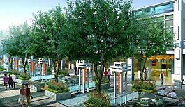 商業(yè)街景觀效果圖圖片