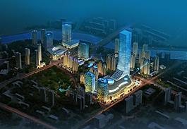 建筑鳥(niǎo)瞰夜景圖片