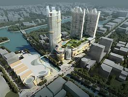 城市整体鸟瞰图片