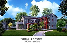 中式仿古庭院图片