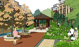 住宅區(qū) 景觀設(shè)計圖片