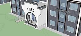 江南风格入口鸟瞰图片